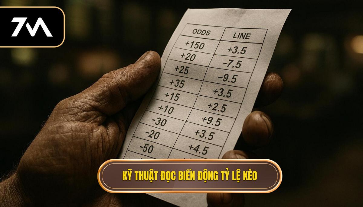 Kỹ thuật đọc biến động tỷ lệ kèo theo thời gian thực trên 7M