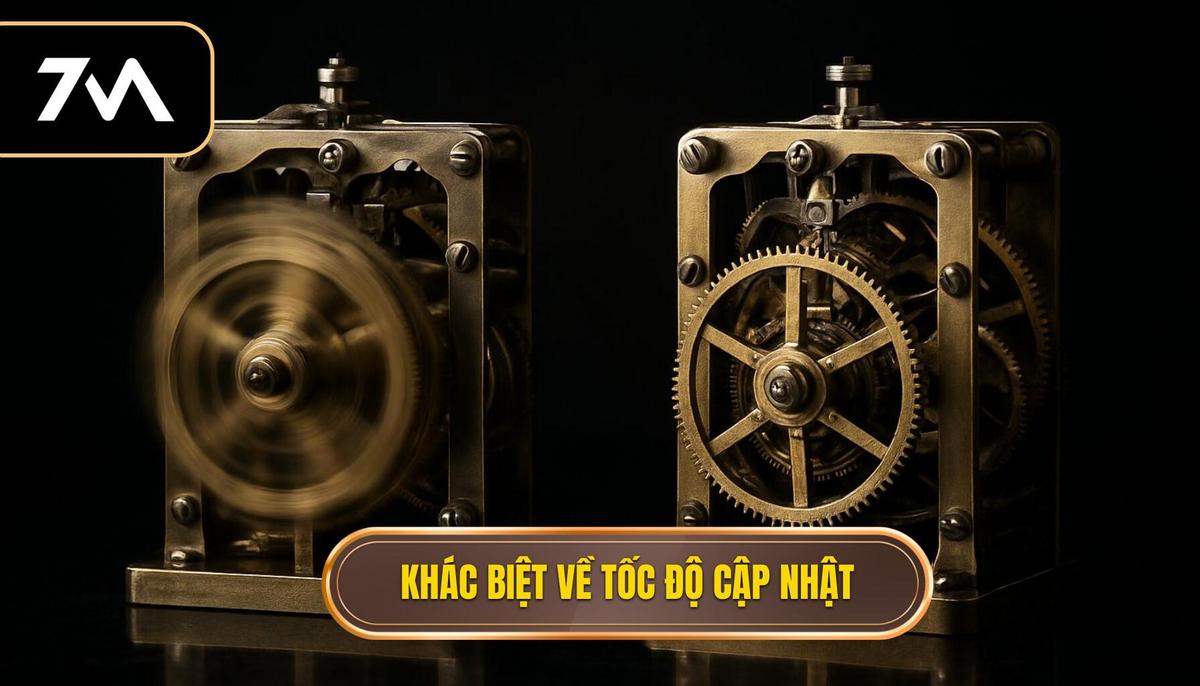 Sự khác biệt vượt trội về tốc độ cập nhật