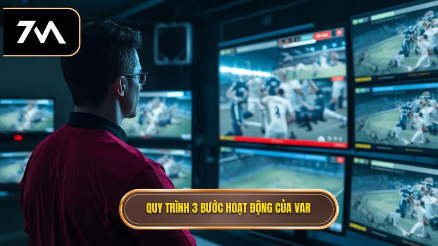 Công nghệ VAR trong bóng đá hoạt động thế nào? Quy trình 3 bước tiêu chuẩn