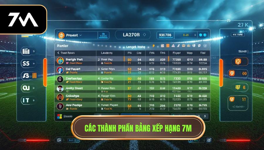 Các thành phần bảng xếp hạng 7M